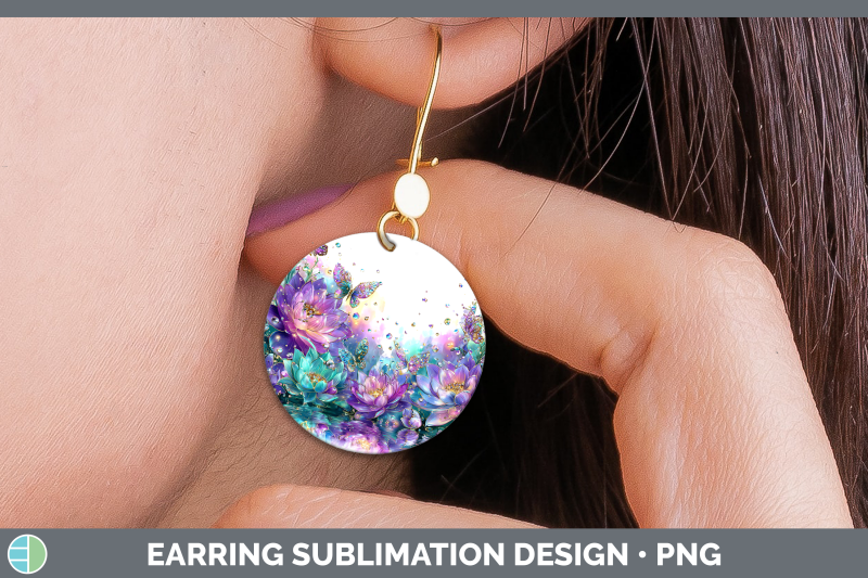 lotus-round-earrings-flowers-01-rainbow-summer-sublimation-e