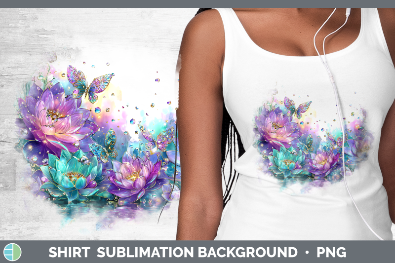 lotus-shirt-flowers-01-rainbow-summer-sublimation-background