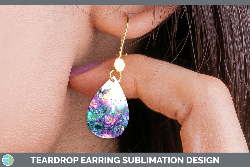 lotus-teardrop-earrings-flowers-01-rainbow-summer-sublimatio