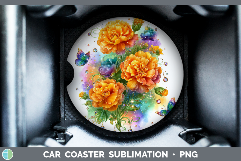 marigold-car-coaster-flowers-01-rainbow-summer-sublimation-d