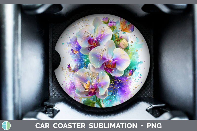 orchid-car-coaster-flowers-01-rainbow-summer-sublimation-dri