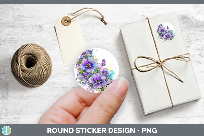 flowers-01-rainbow-summer-periwinkle-stickers-round-labels