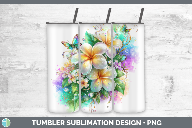plumeria-tumbler-flowers-01-rainbow-summer-sublimation-20-oz