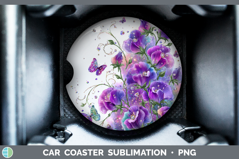 sweet-pea-car-coaster-flowers-01-rainbow-summer-sublimation