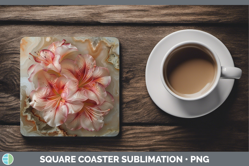 azalea-square-coaster-3d-agate-flowers-sublimation-drink-mat