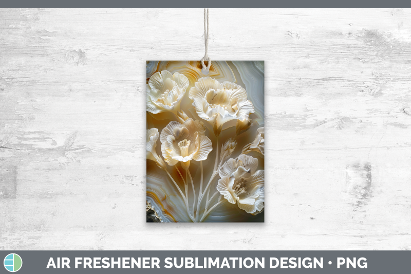 freesia-air-freshener-3d-agate-flowers-sublimation-car-scent