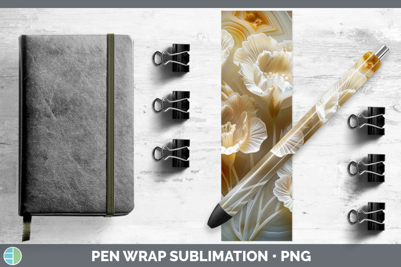freesia-pen-wrap-3d-agate-flowers-sublimation-pen-designs