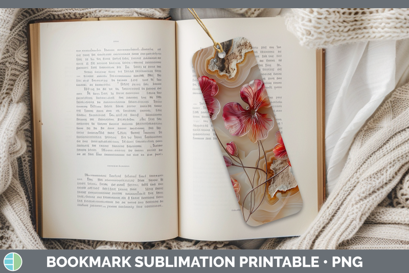 geranium-bookmark-3d-agate-flowers-sublimation-printable-des