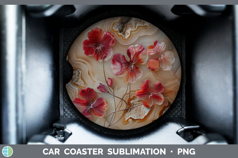 geranium-car-coaster-3d-agate-flowers-sublimation-drink-mat