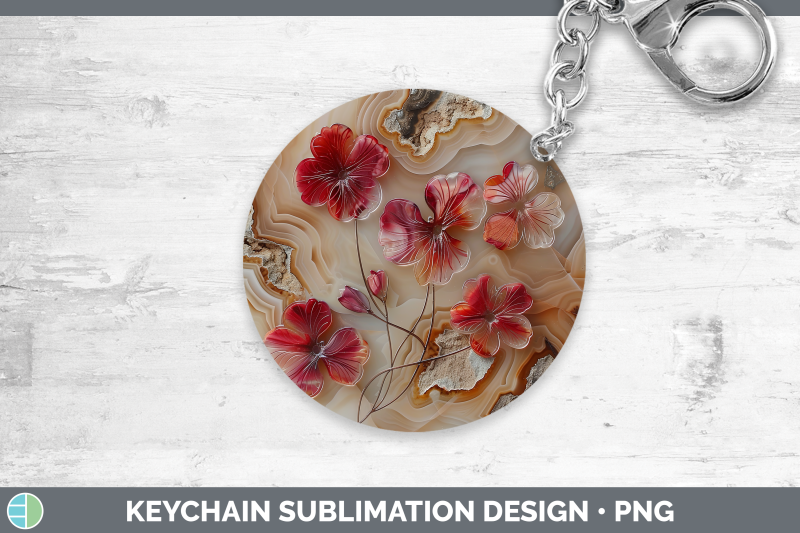 geranium-keychain-3d-agate-flowers-sublimation-keyring-desig