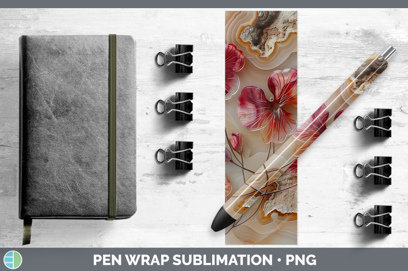 geranium-pen-wrap-3d-agate-flowers-sublimation-pen-designs