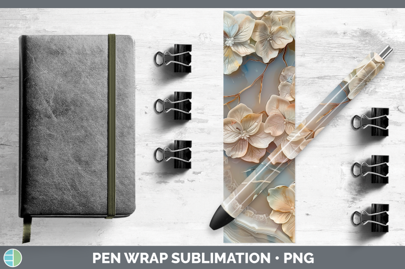 hydrangea-pen-wrap-3d-agate-flowers-sublimation-pen-designs