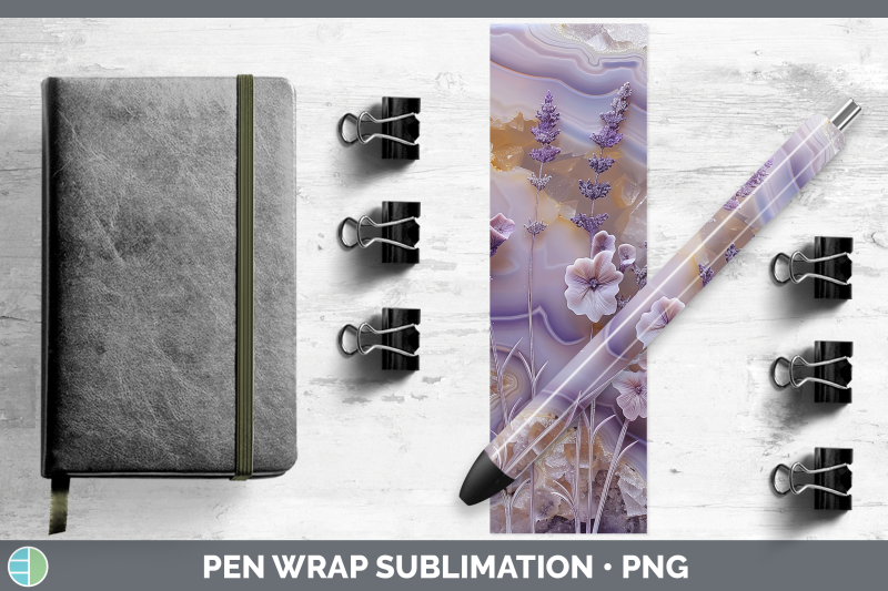 lavender-pen-wrap-3d-agate-flowers-sublimation-pen-designs