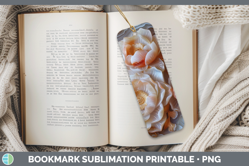 lotus-bookmark-3d-agate-flowers-sublimation-printable-design
