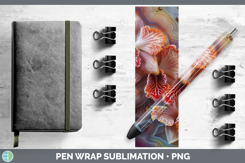 orchid-pen-wrap-3d-agate-flowers-sublimation-pen-designs