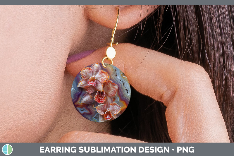 orchid-round-earrings-3d-agate-flowers-sublimation-earrings