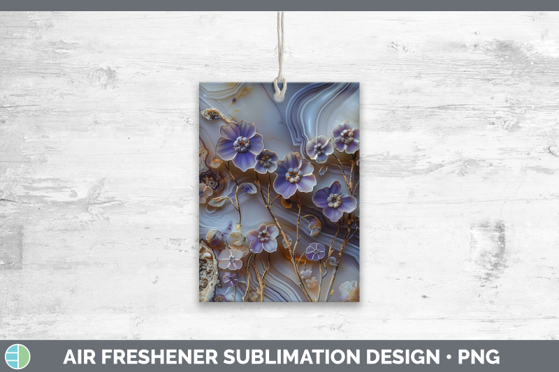 periwinkle-air-freshener-3d-agate-flowers-sublimation-car-sc