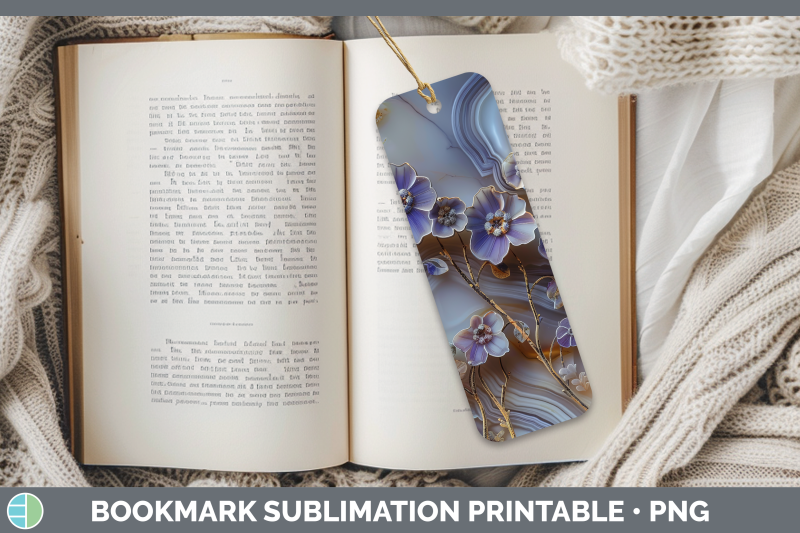 periwinkle-bookmark-3d-agate-flowers-sublimation-printable-d
