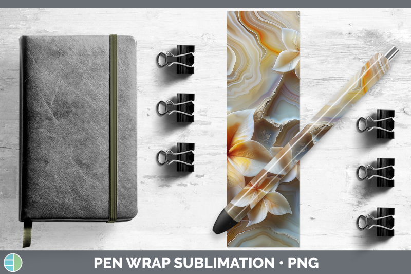 plumeria-pen-wrap-3d-agate-flowers-sublimation-pen-designs