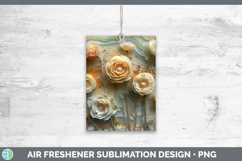 ranunculus-air-freshener-3d-agate-flowers-sublimation-car-sc