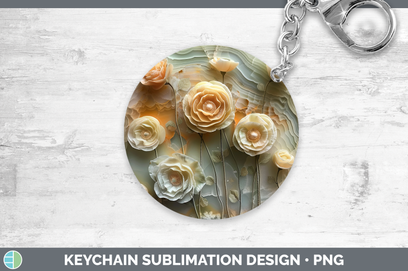 ranunculus-keychain-3d-agate-flowers-sublimation-keyring-des