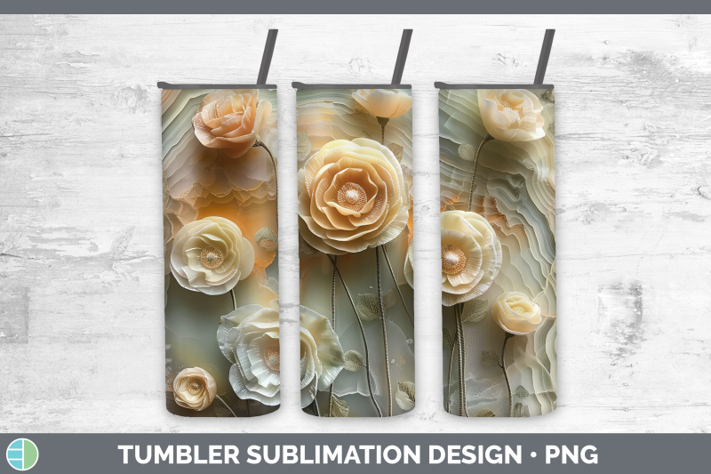 ranunculus-tumbler-3d-agate-flowers-sublimation-20-oz-skinny