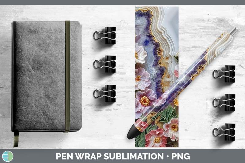 snapdragon-pen-wrap-3d-agate-flowers-sublimation-pen-designs
