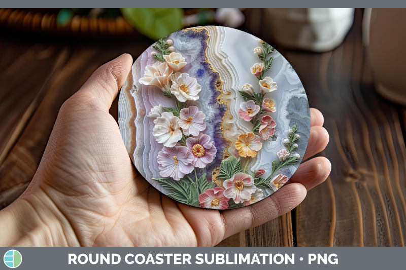 snapdragon-round-coaster-3d-agate-flowers-sublimation-coaste