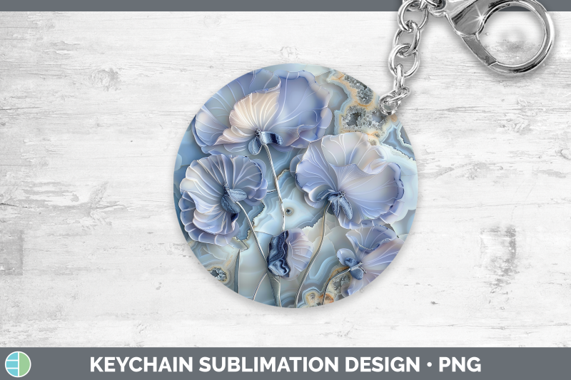 sweet-pea-keychain-3d-agate-flowers-sublimation-keyring-desi