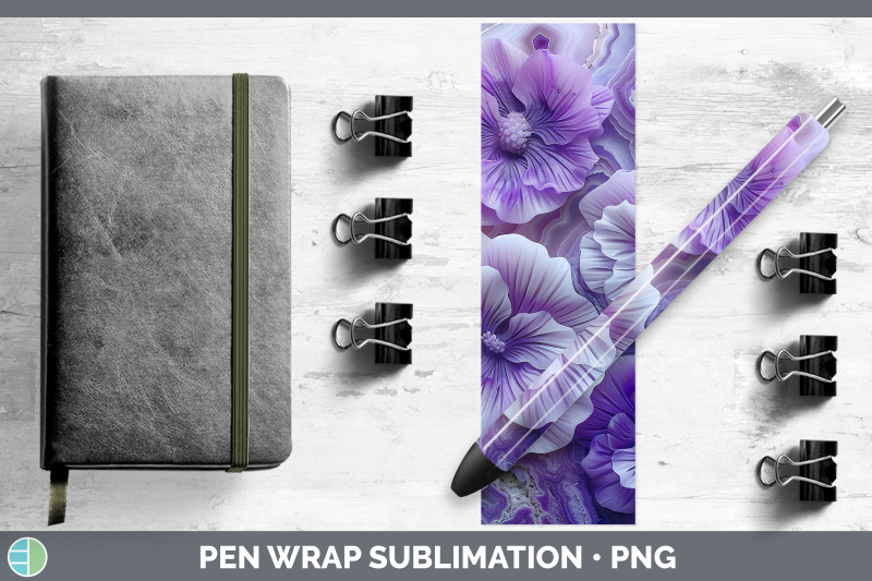 violet-pen-wrap-3d-agate-flowers-sublimation-pen-designs