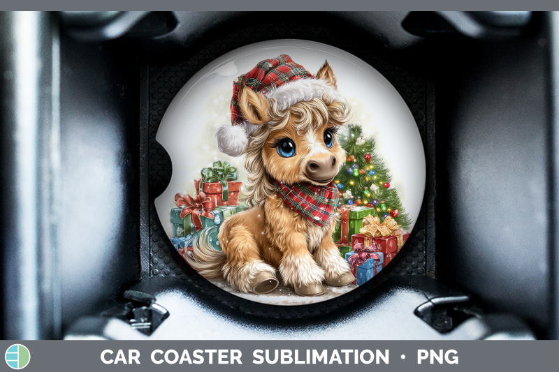 horse-car-coaster-farm-christmas-santa-sublimation-drink-mat