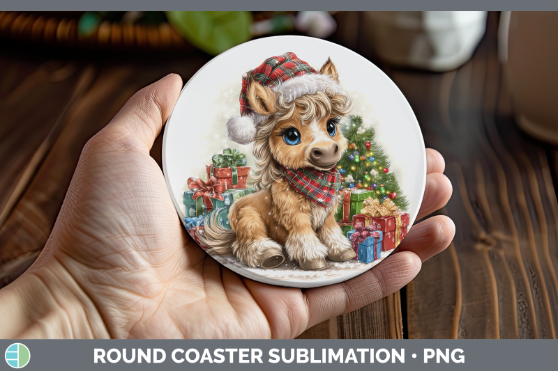 horse-round-coaster-farm-christmas-santa-sublimation-coaster