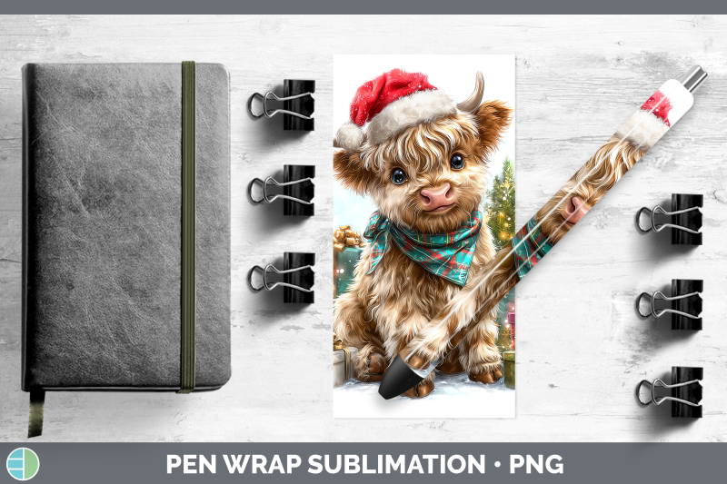 highland-cow-pen-wrap-farm-christmas-santa-sublimation-pen-d