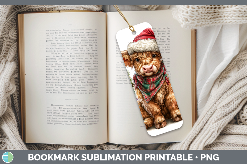 bull-bookmark-farm-christmas-santa-sublimation-printable-des