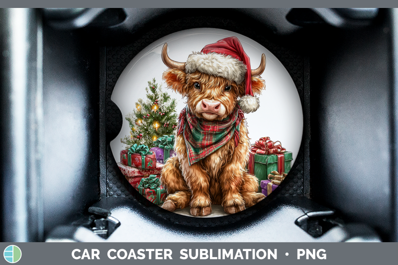 bull-car-coaster-farm-christmas-santa-sublimation-drink-mat