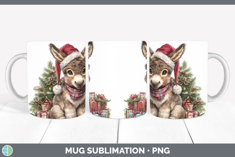 donkey-mug-wrap-farm-christmas-santa-sublimation-coffee-cup