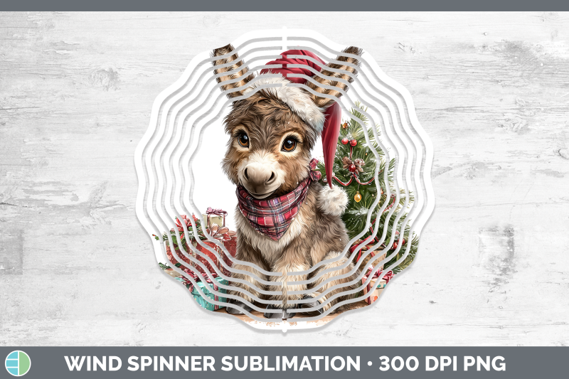 donkey-wind-spinner-farm-christmas-santa-sublimation-spinner