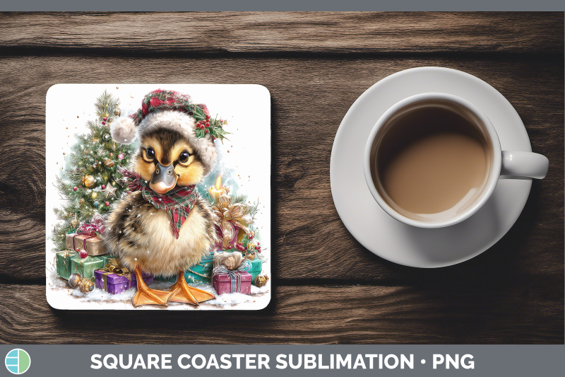 duck-square-coaster-farm-christmas-santa-sublimation-drink-m