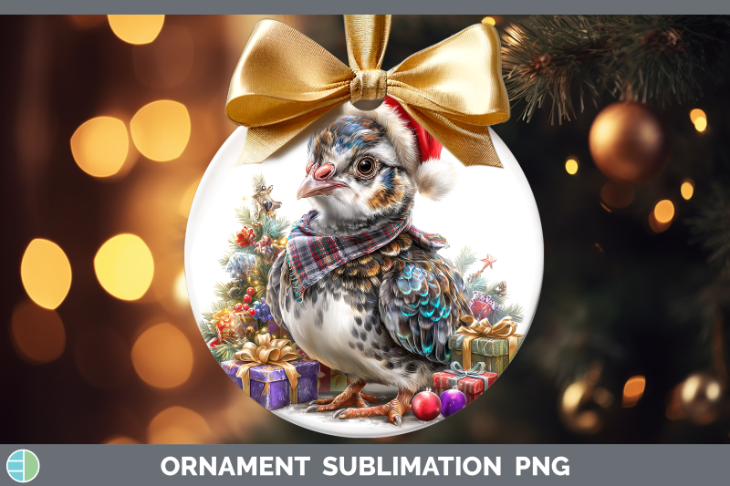 guinea-hen-ornament-farm-christmas-santa-sublimation-bauble
