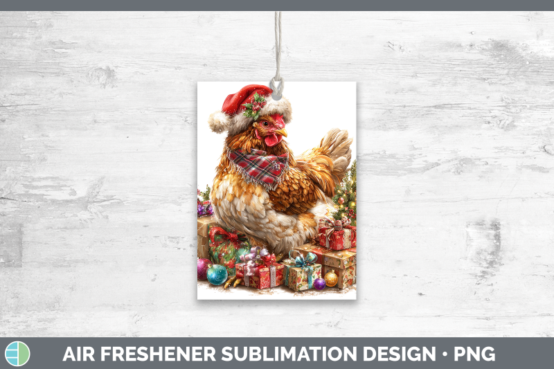chicken-air-freshener-farm-christmas-santa-sublimation-car-s