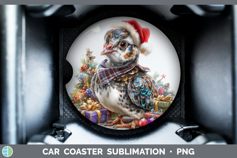 guinea-hen-car-coaster-farm-christmas-santa-sublimation-drin