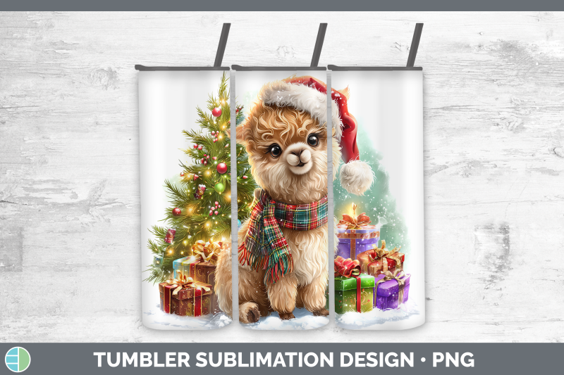 alpaca-tumbler-farm-christmas-santa-sublimation-20-oz-skinny