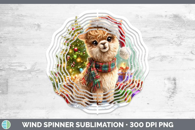 alpaca-wind-spinner-farm-christmas-santa-sublimation-spinner