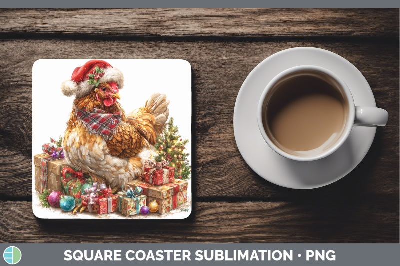 chicken-square-coaster-farm-christmas-santa-sublimation-drin