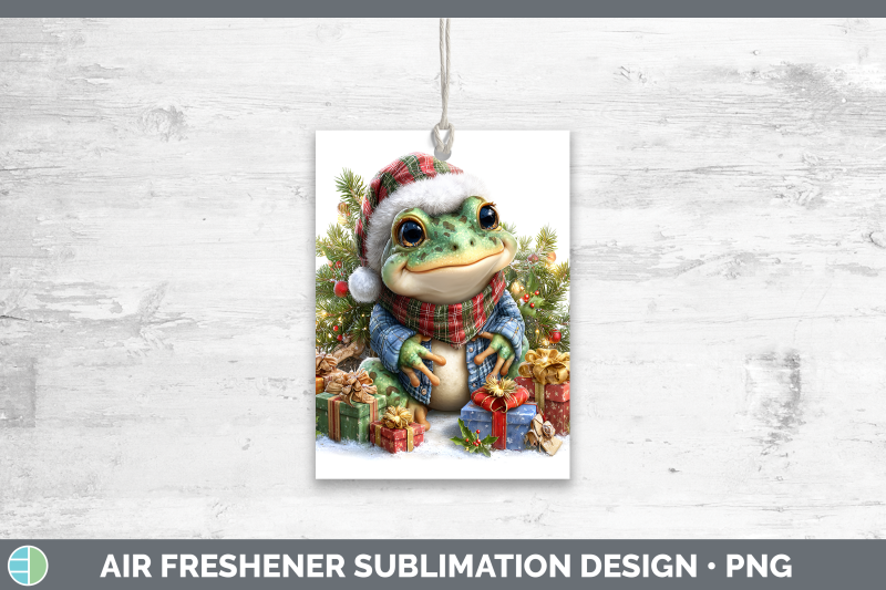 bullfrog-air-freshener-farm-christmas-santa-sublimation-car