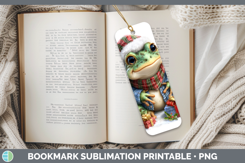bullfrog-bookmark-farm-christmas-santa-sublimation-printable