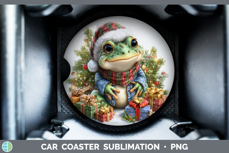 bullfrog-car-coaster-farm-christmas-santa-sublimation-drink