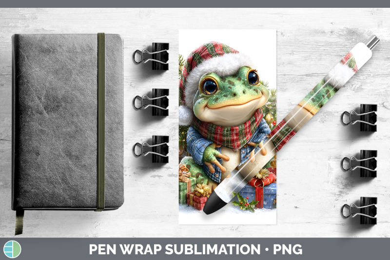 bullfrog-pen-wrap-farm-christmas-santa-sublimation-pen-desig