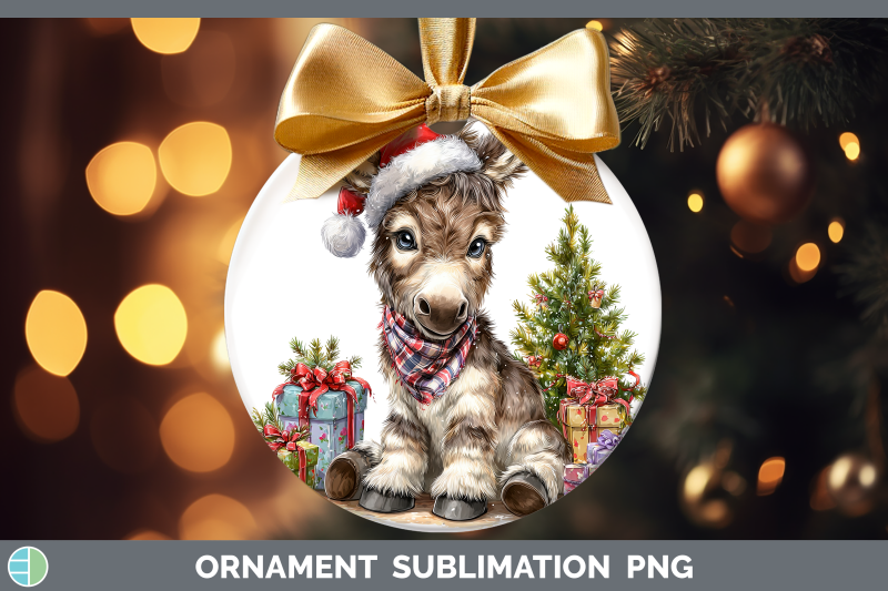 mule-ornament-farm-christmas-santa-sublimation-bauble-design