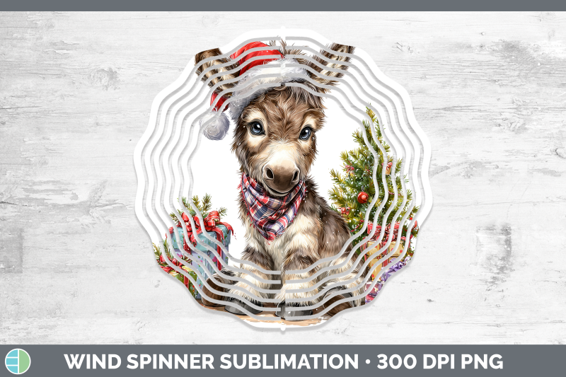 mule-wind-spinner-farm-christmas-santa-sublimation-spinner-d